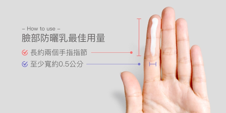 臉部防曬乳使用量