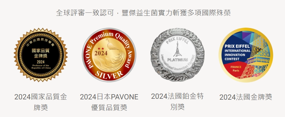 豐傑生醫712D益生菌：榮獲日、法國際大獎、國內外65項專利 !