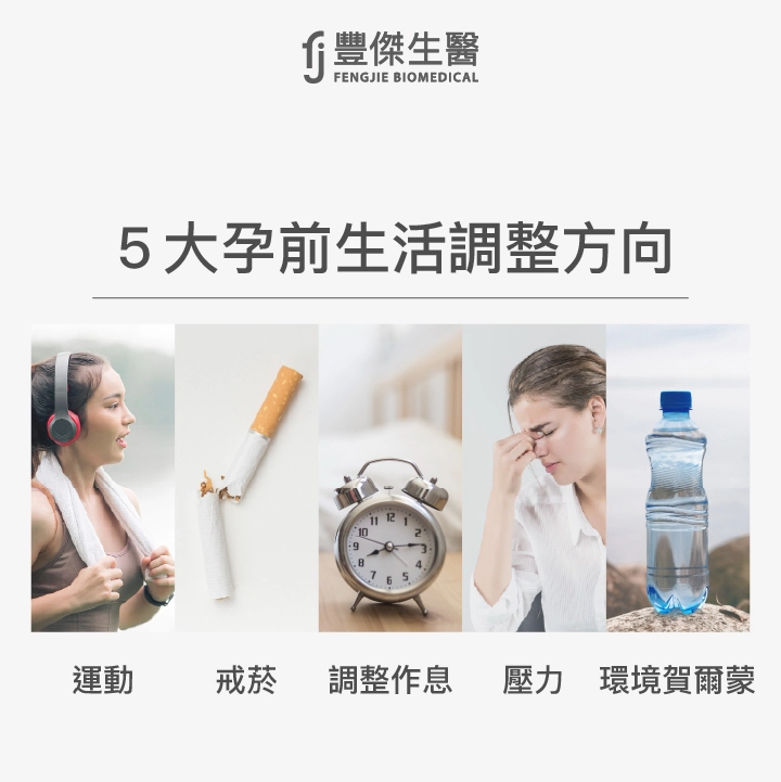 5大孕前生活好習慣：固定運動、戒菸、維持良好作息、適時紓發壓力、遠離環境賀爾蒙