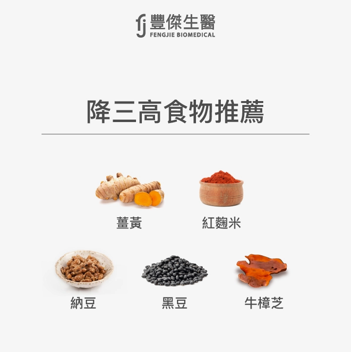 降三高食物推薦：薑黃、紅麴、納豆、黑豆、牛樟芝