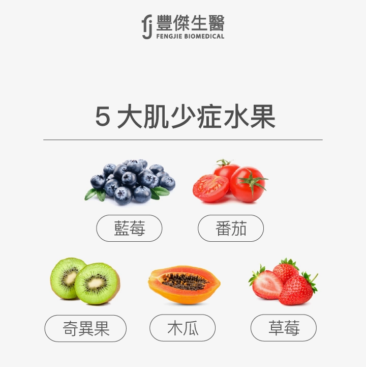 5大肌少症水果:藍莓、番茄、奇異果、木瓜、草莓