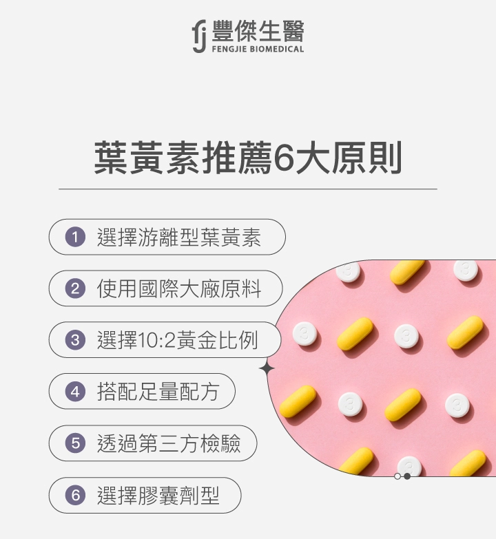 游離型葉黃素推薦6大原則